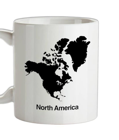 North America Silhouette Ceramic Mug