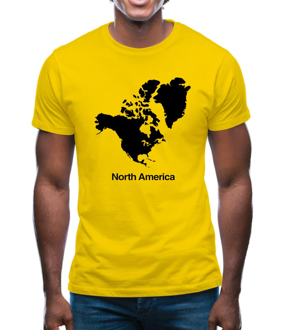North America Silhouette Mens T-Shirt