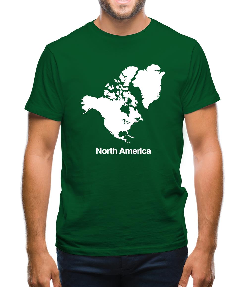 North America Silhouette Mens T-Shirt