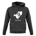 North America Silhouette unisex hoodie