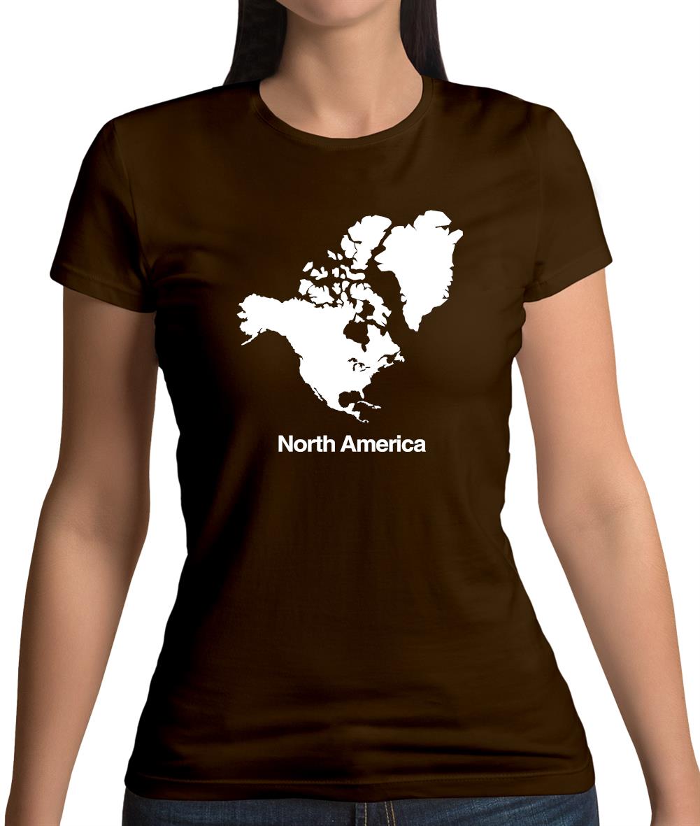 North America Silhouette Womens T-Shirt