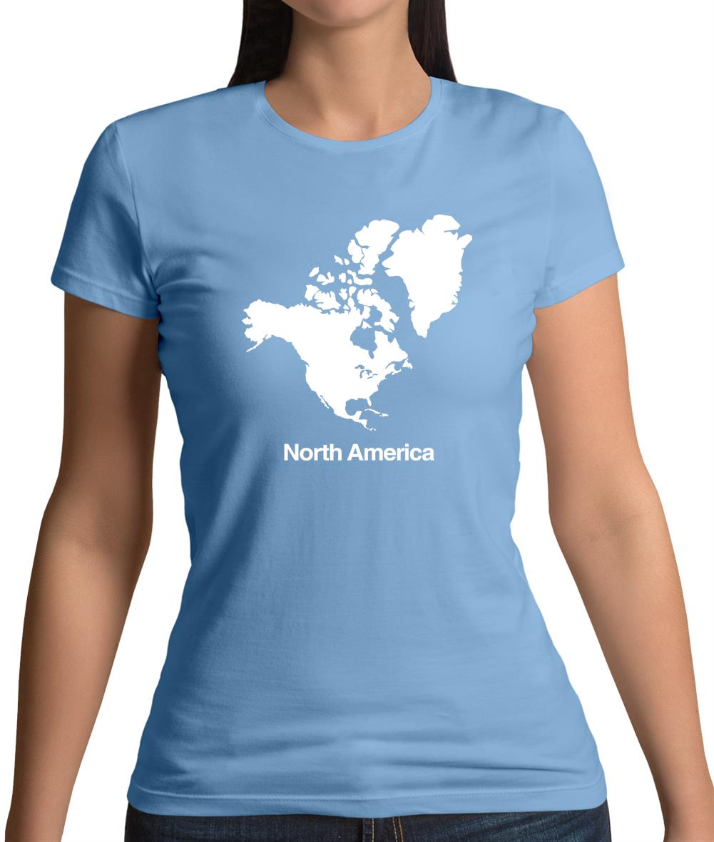 North America Silhouette Womens T-Shirt
