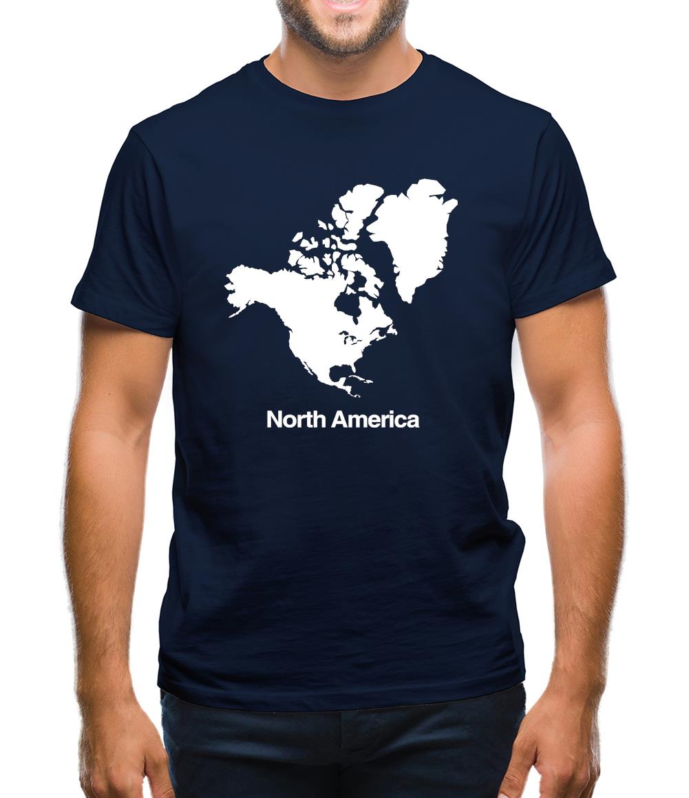 North America Silhouette Mens T-Shirt