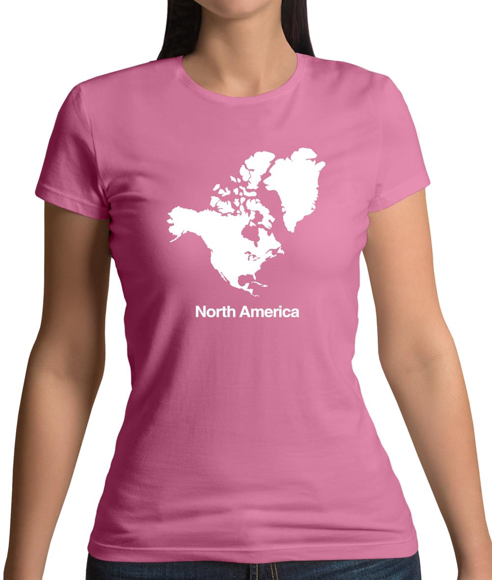 North America Silhouette Womens T-Shirt
