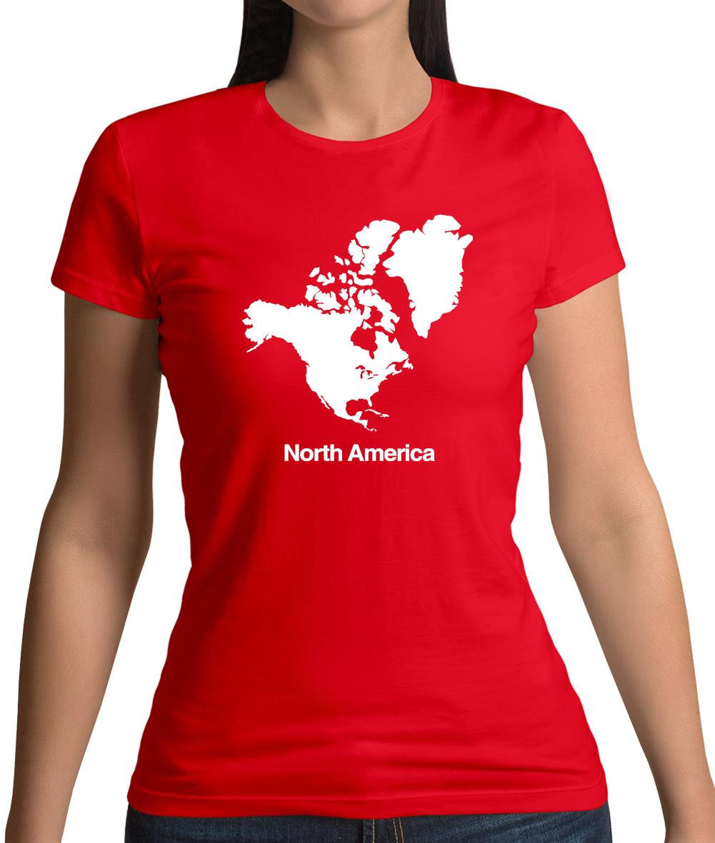North America Silhouette Womens T-Shirt