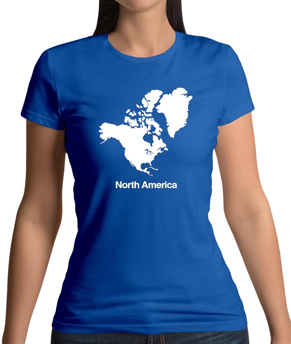 North America Silhouette Womens T-Shirt
