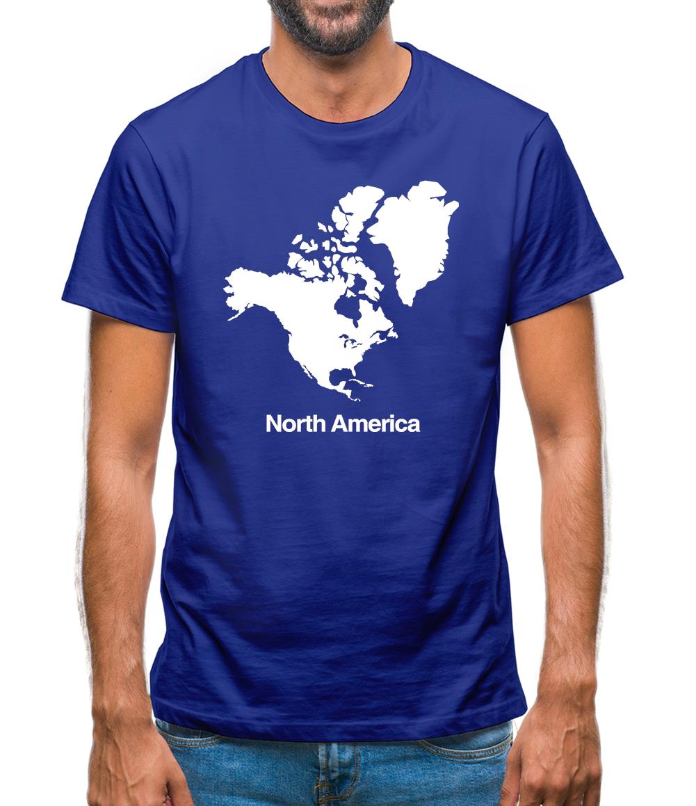 North America Silhouette Mens T-Shirt