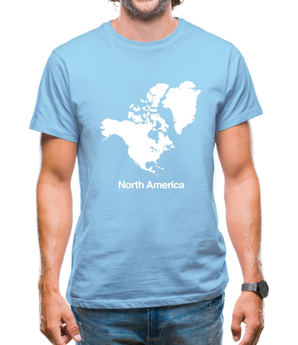 North America Silhouette Mens T-Shirt