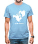 North America Silhouette Mens T-Shirt