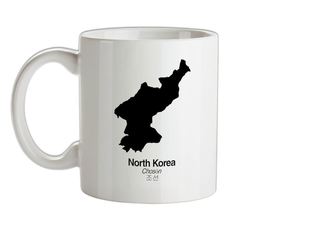 North Korea Silhouette Ceramic Mug
