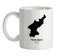North Korea Silhouette Ceramic Mug