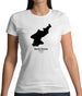 North Korea Silhouette Womens T-Shirt