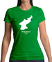 North Korea Silhouette Womens T-Shirt