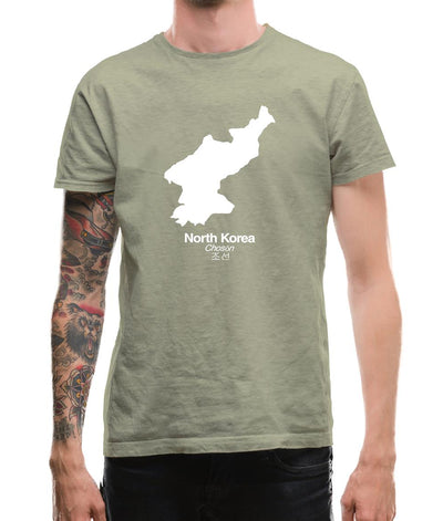 North Korea Silhouette Mens T-Shirt