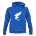 North Korea Silhouette unisex hoodie