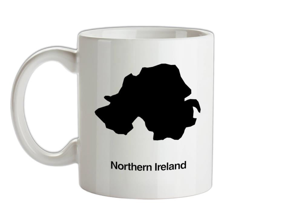 Northern Ireland Silhouette Ceramic Mug