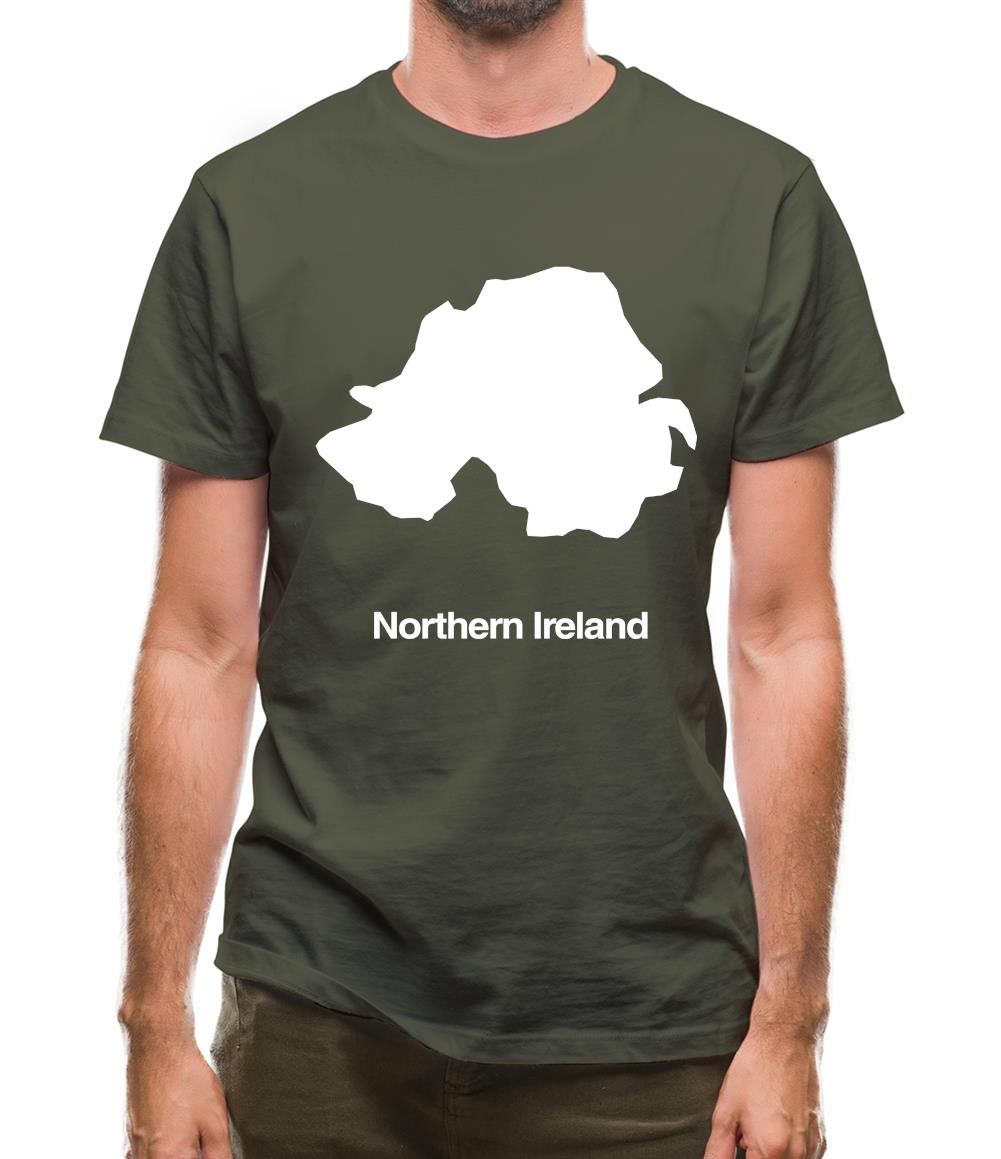 Northern Ireland Silhouette Mens T-Shirt