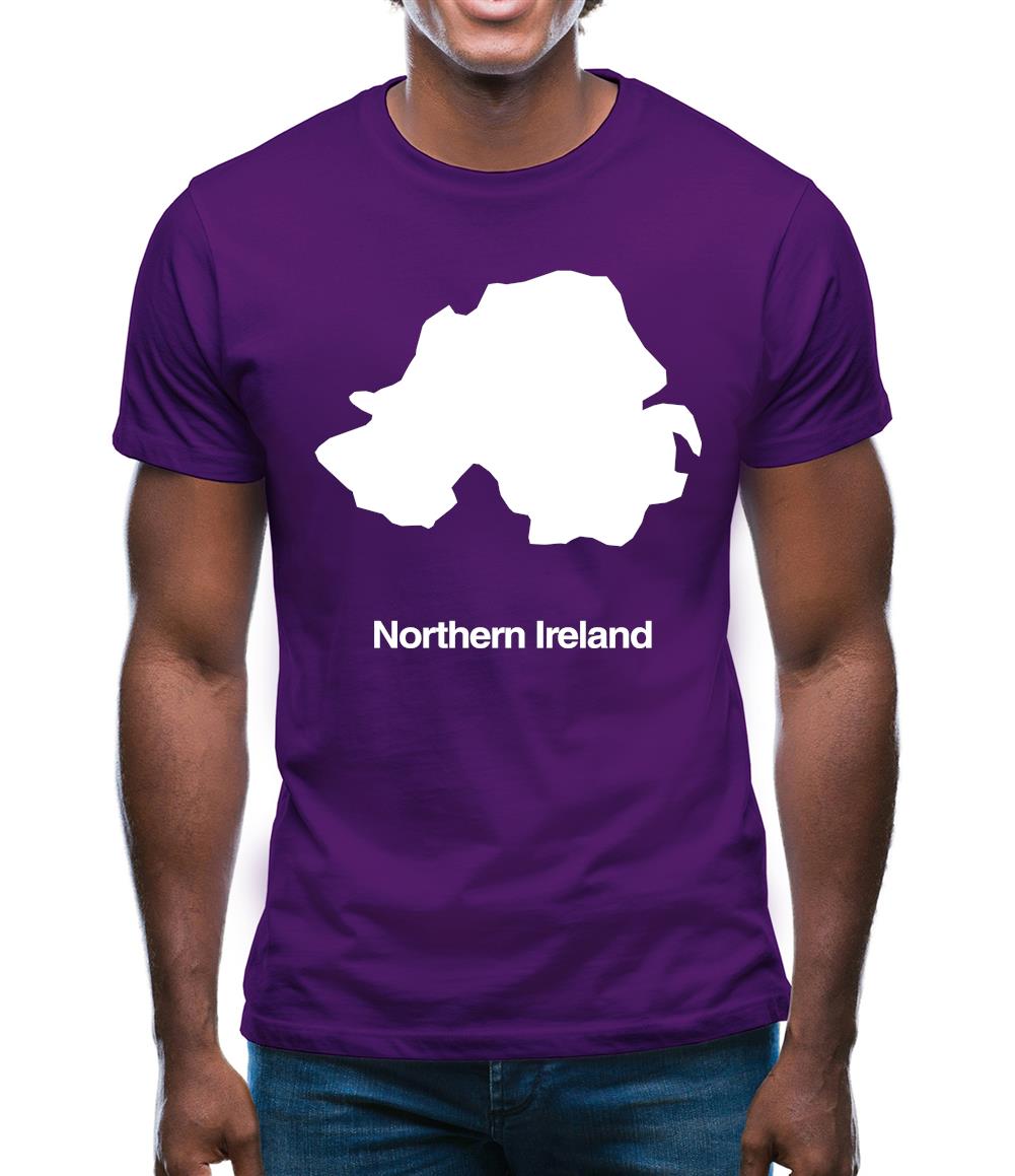Northern Ireland Silhouette Mens T-Shirt
