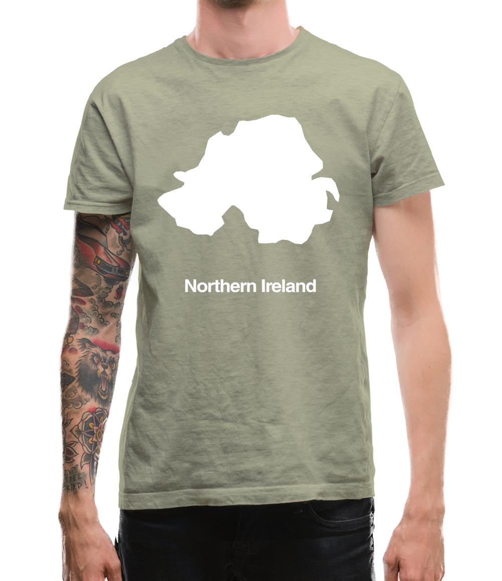 Northern Ireland Silhouette Mens T-Shirt