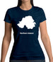 Northern Ireland Silhouette Womens T-Shirt