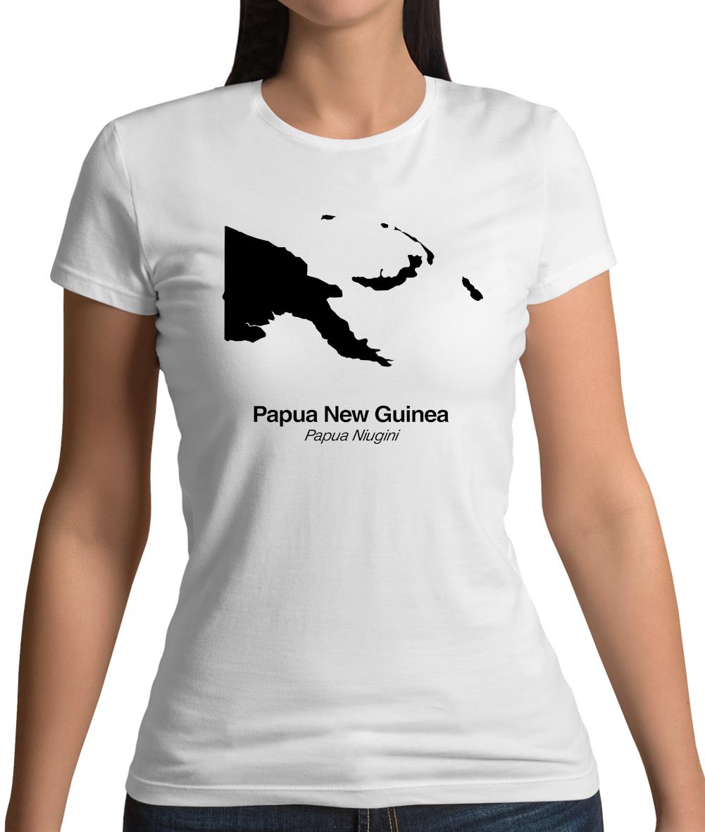 Papua New Guinea Silhouette Womens T-Shirt