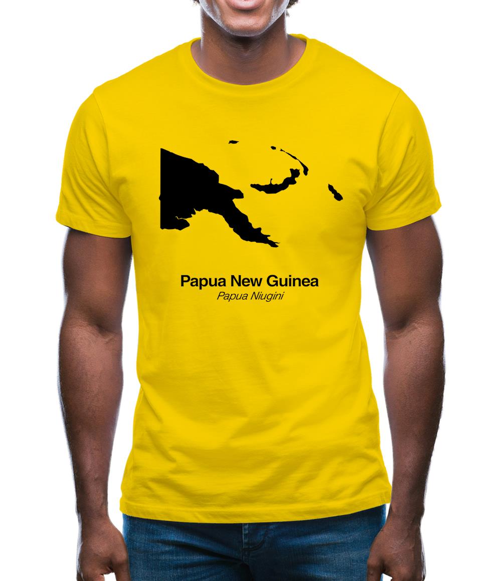 Papua New Guinea Silhouette Mens T-Shirt