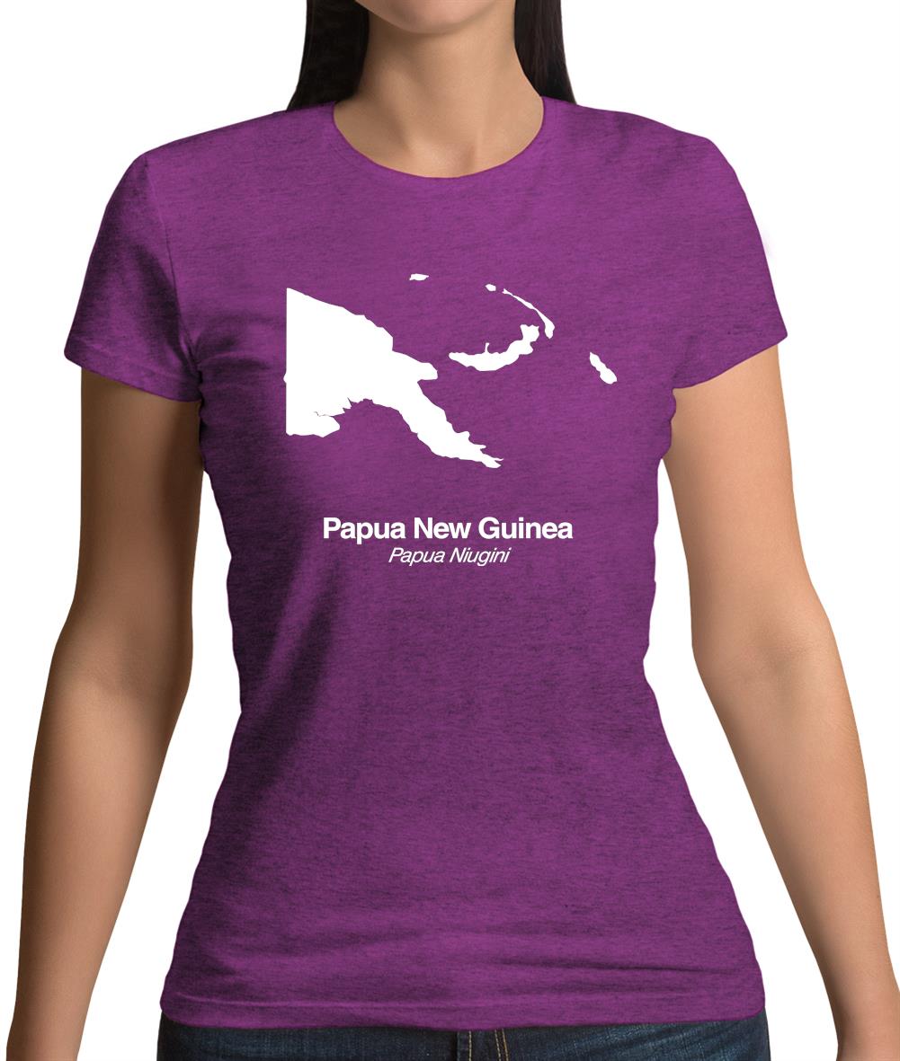 Papua New Guinea Silhouette Womens T-Shirt