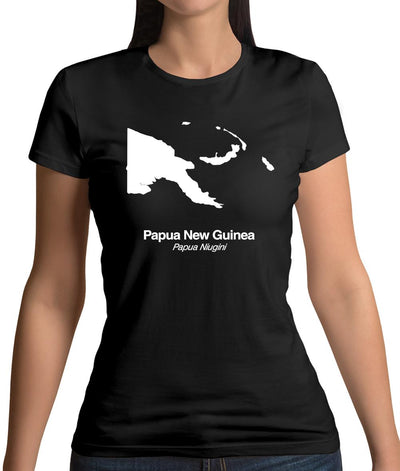 Papua New Guinea Silhouette Womens T-Shirt