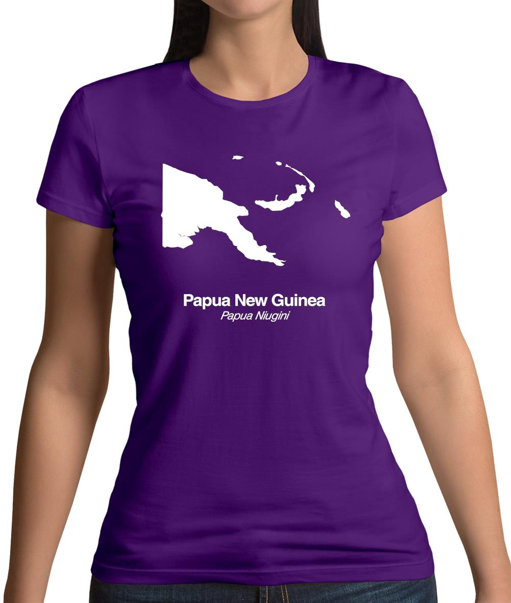 Papua New Guinea Silhouette Womens T-Shirt