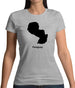 Paraguay Silhouette Womens T-Shirt