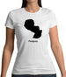 Paraguay Silhouette Womens T-Shirt