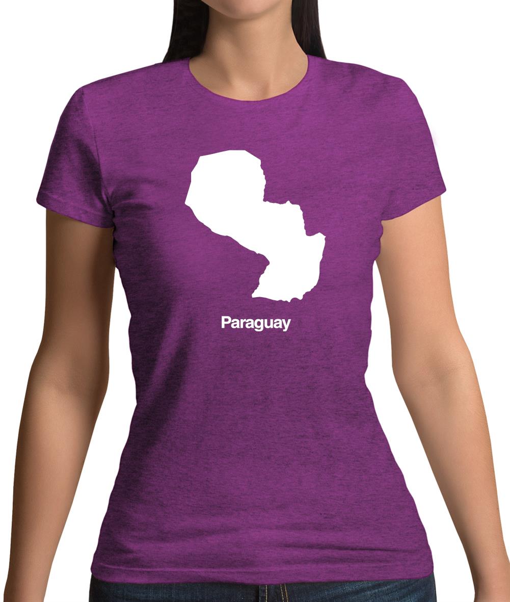 Paraguay Silhouette Womens T-Shirt
