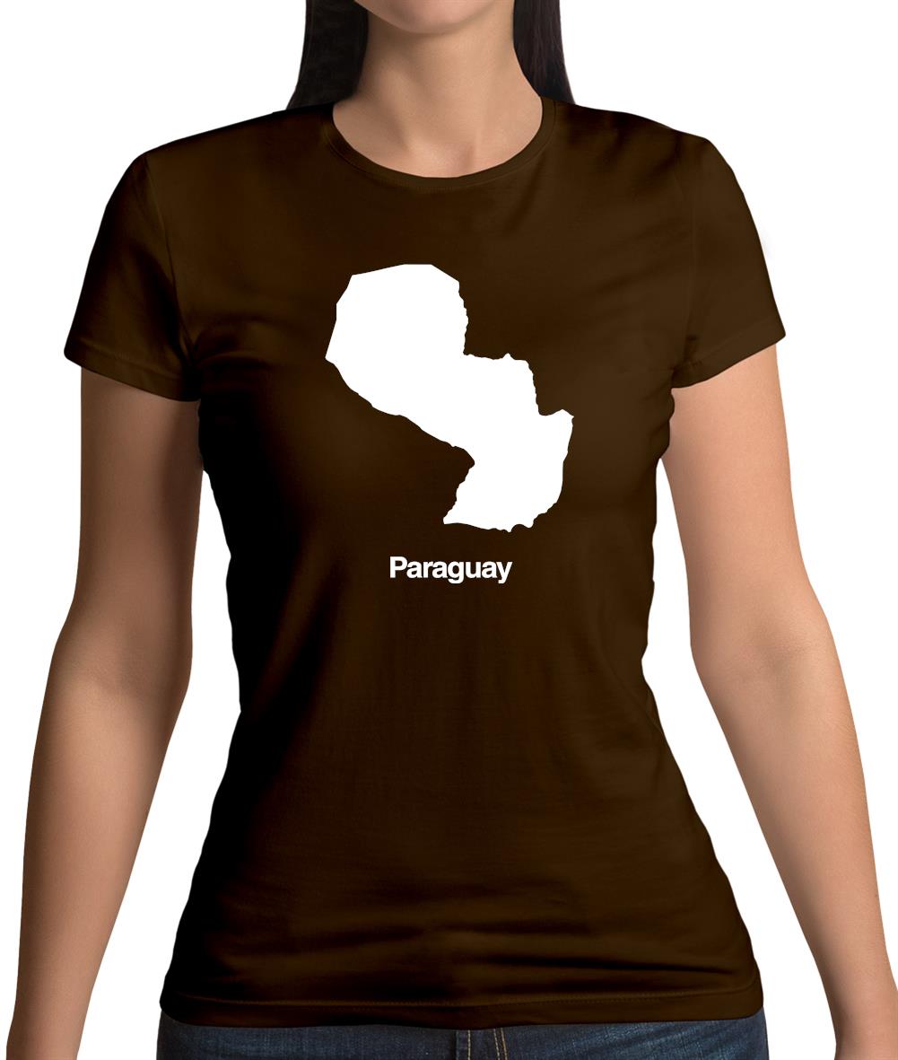 Paraguay Silhouette Womens T-Shirt