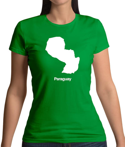Paraguay Silhouette Womens T-Shirt