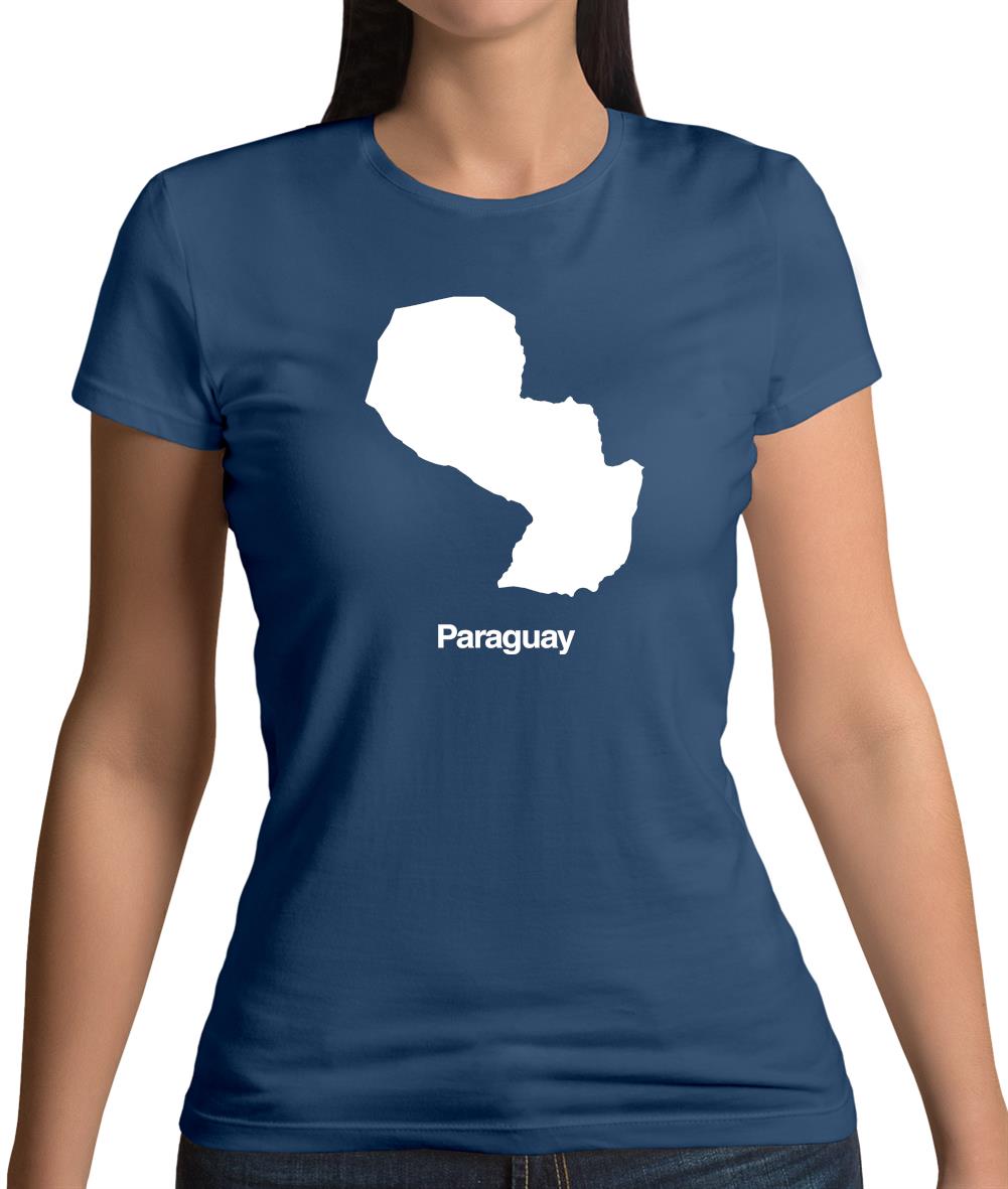 Paraguay Silhouette Womens T-Shirt