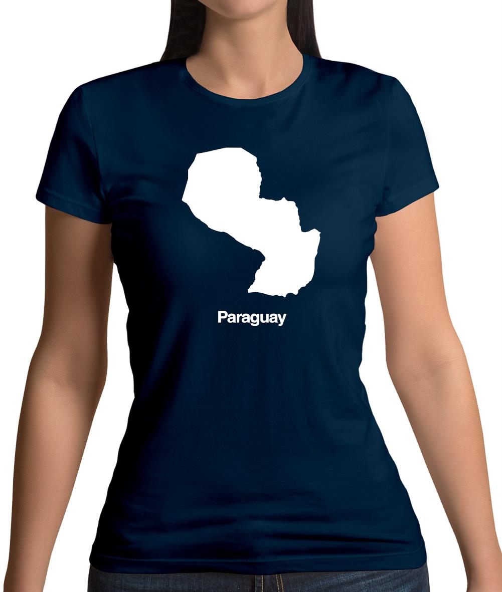 Paraguay Silhouette Womens T-Shirt