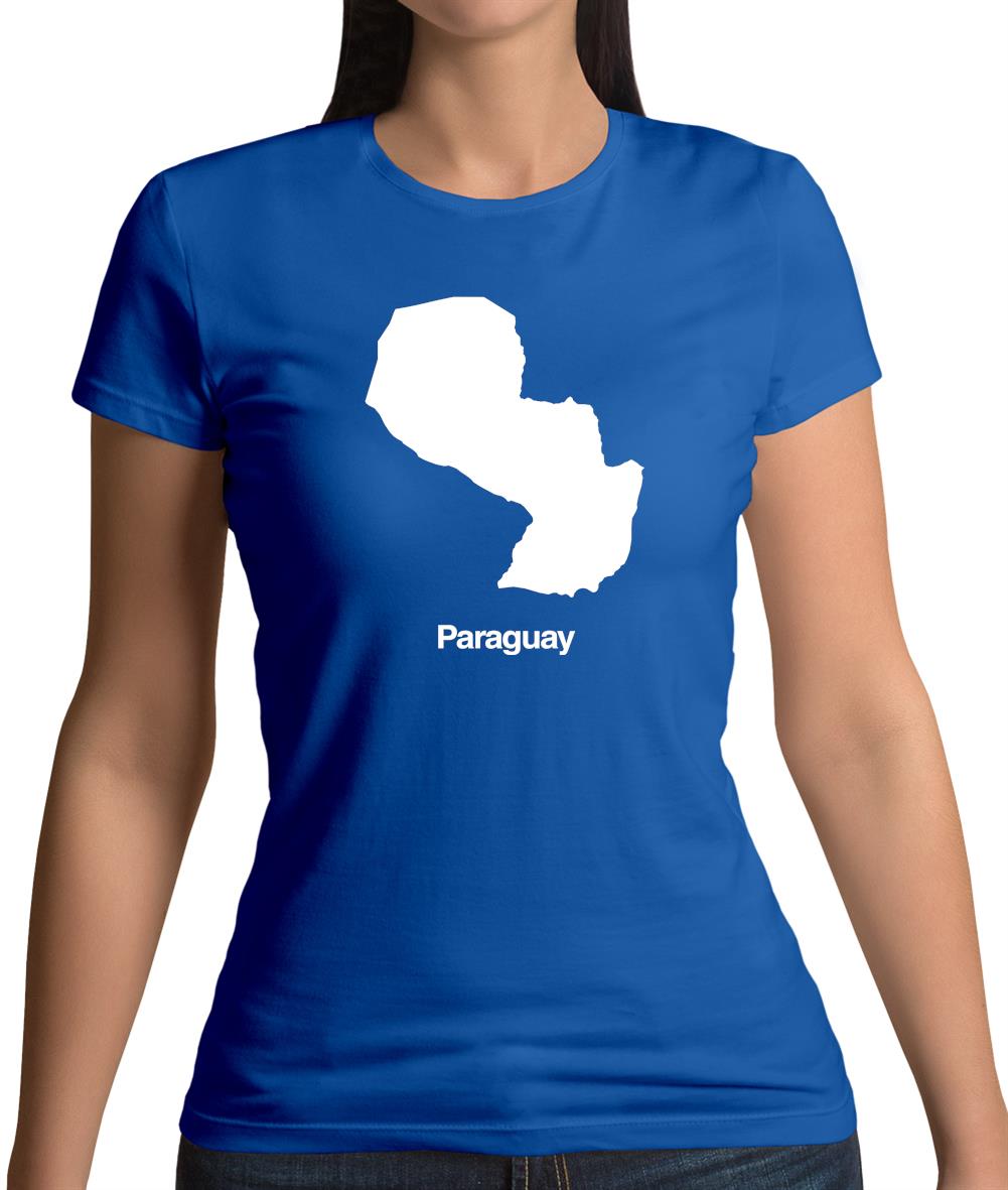 Paraguay Silhouette Womens T-Shirt