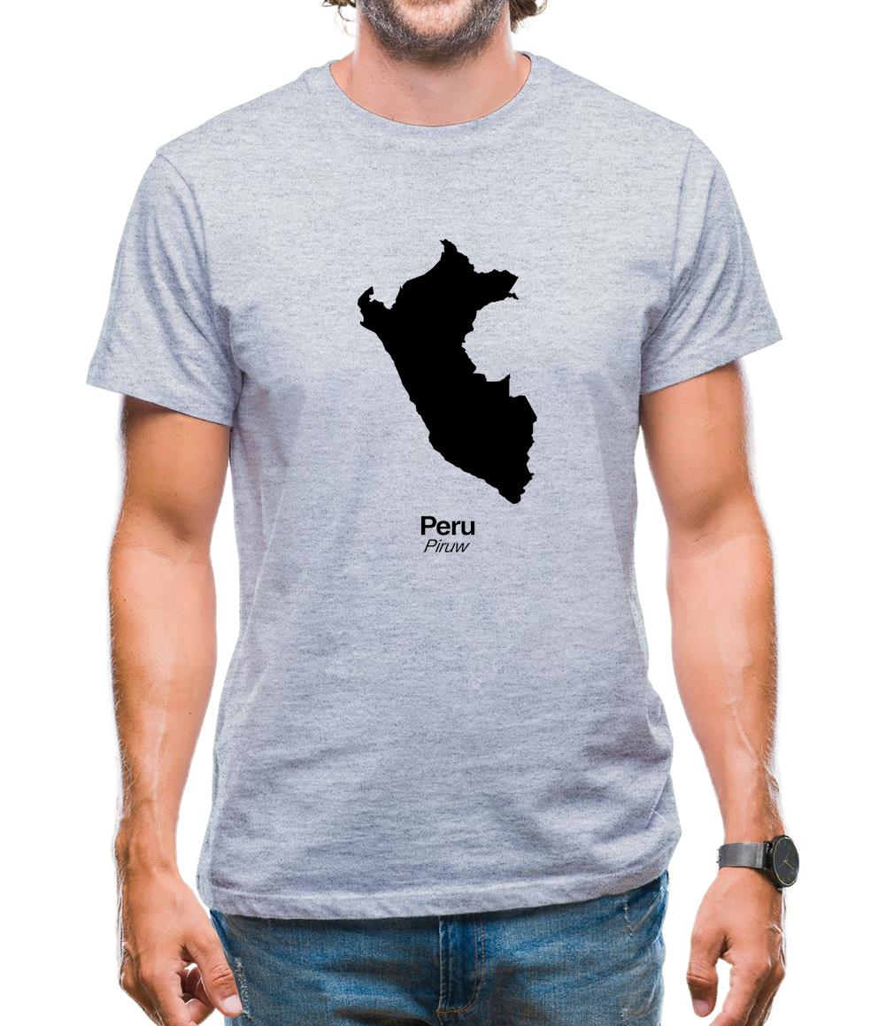 Peru Silhouette Mens T-Shirt