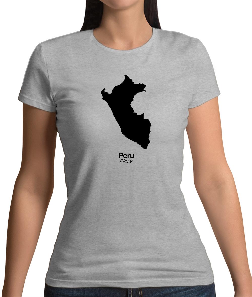 Peru Silhouette Womens T-Shirt
