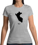 Peru Silhouette Womens T-Shirt