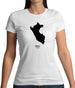 Peru Silhouette Womens T-Shirt