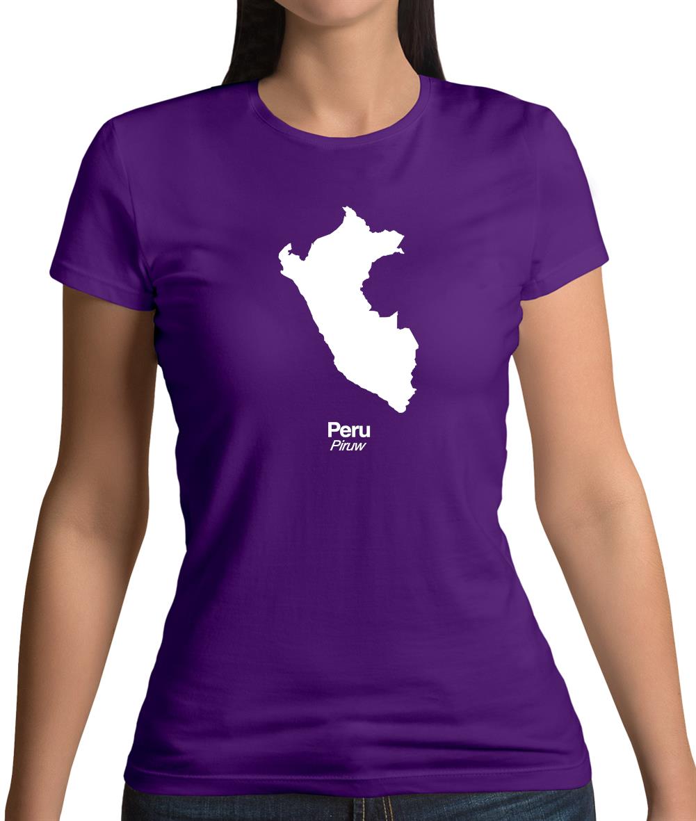Peru Silhouette Womens T-Shirt