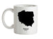 Poland Silhouette Ceramic Mug