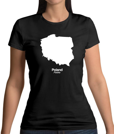 Poland Silhouette Womens T-Shirt