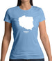 Poland Silhouette Womens T-Shirt
