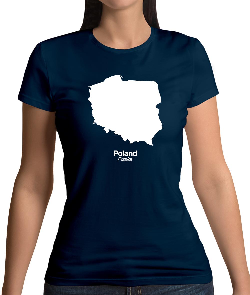 Poland Silhouette Womens T-Shirt