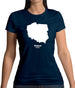 Poland Silhouette Womens T-Shirt