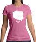 Poland Silhouette Womens T-Shirt
