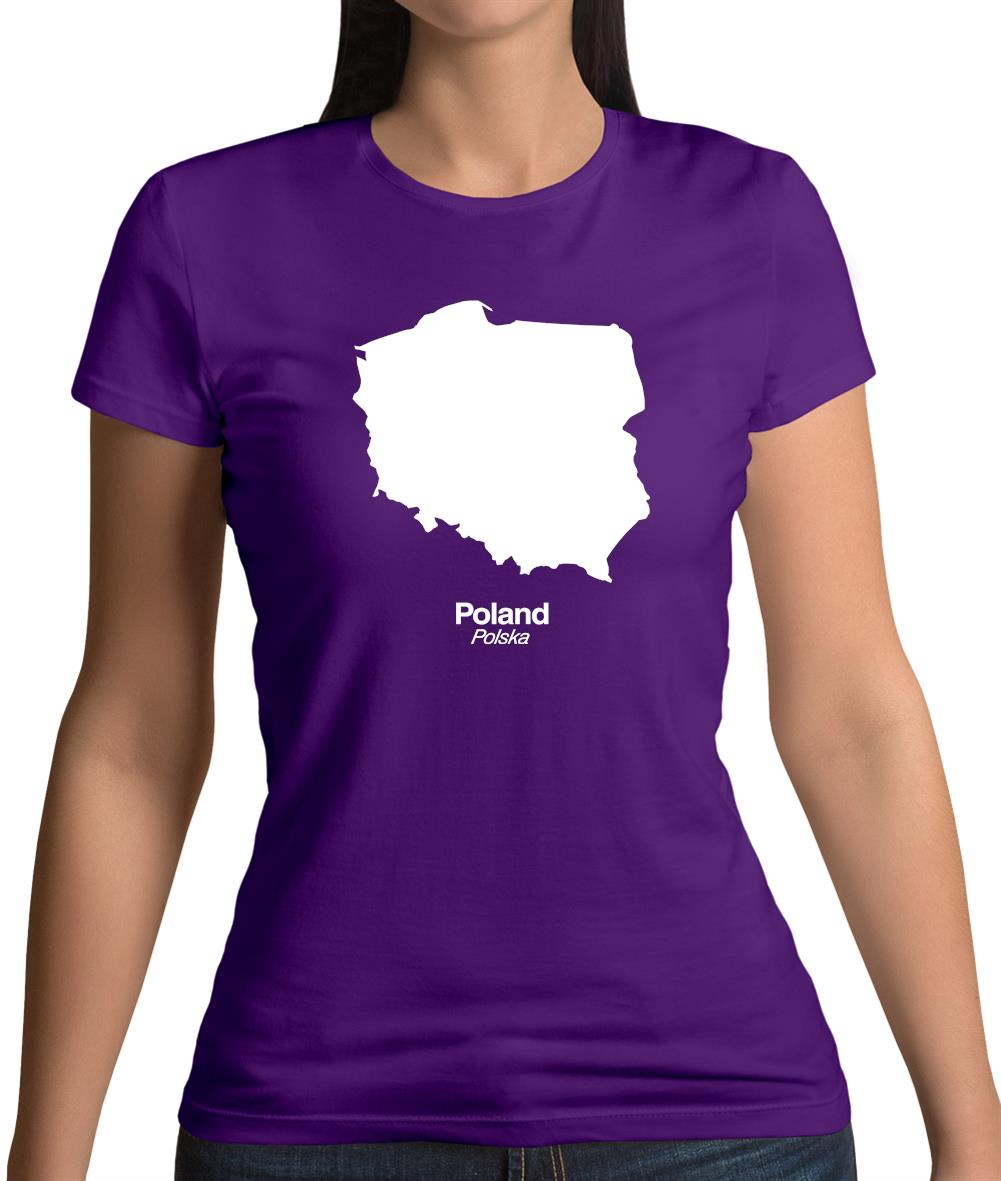 Poland Silhouette Womens T-Shirt