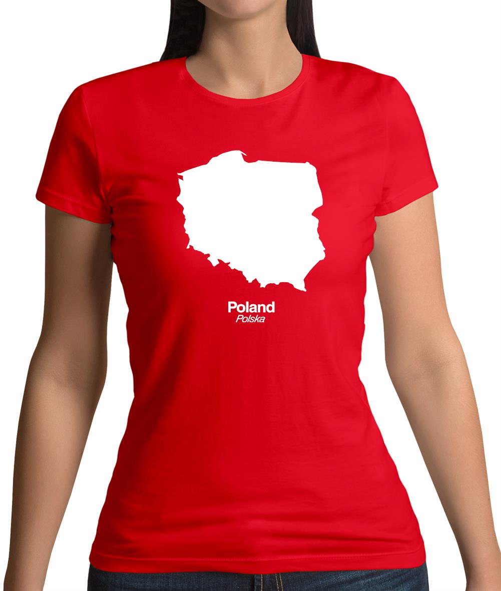 Poland Silhouette Womens T-Shirt